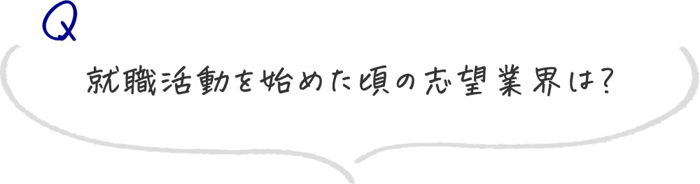 就職活動を始めた頃の志望業界は？