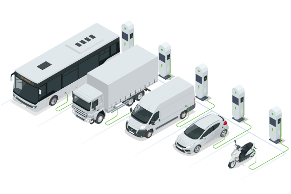 EVバイク、EV、EV軽バン、EVトラック、EVバス