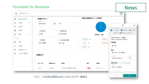 ユアスタンド、法人向けEV充電管理システム提供開始 　イメージ