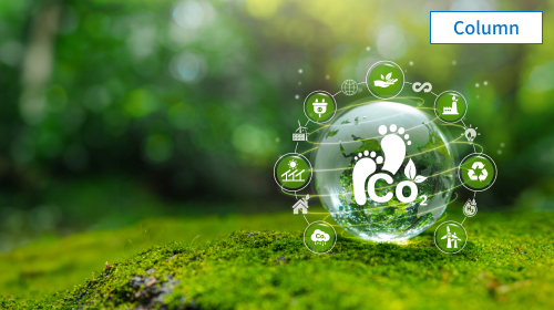 カーボンフットプリントとは？ “CO₂の見える化”を業務改善・脱炭素施策へ活用しよう　イメージ